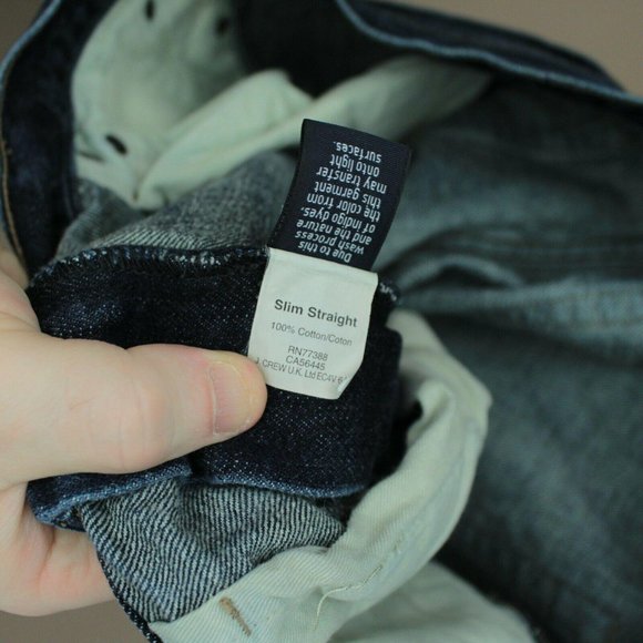 J. Crew Slim Straight Jeans Size 36 X 32 - Picture 9 of 9